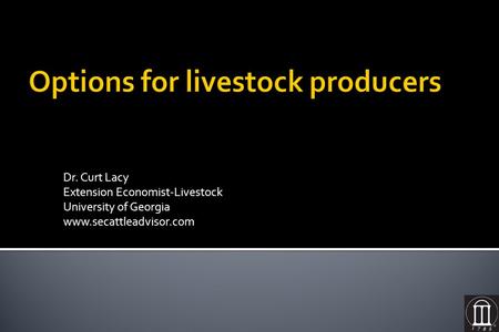 Options for livestock producers