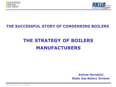 Andrea Mariottini Riello Gas Boilers Division