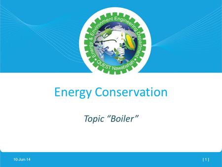 Lecture Notes - Energy Conservation Topic “Boiler”