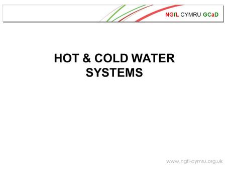 HOT & COLD WATER SYSTEMS