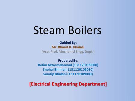 [Asst.Prof. Mechanicl Engg. Dept.] [Electrical Engineering Department]