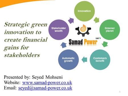 Strategic green innovation to create financial gains for stakeholders