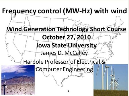 Frequency control (MW-Hz) with wind