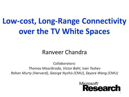 Low-cost, Long-Range Connectivity over the TV White Spaces