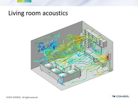 Living room acoustics You can use the heading from the model documentation for the title. © 2013 COMSOL. All rights reserved.