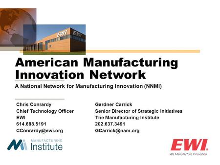 American Manufacturing Innovation Network