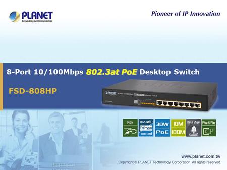 8-Port 10/100Mbps 802.3at PoE Desktop Switch