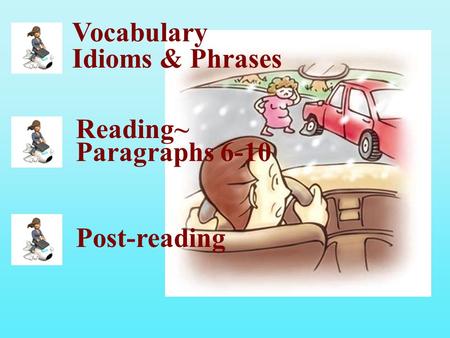 Vocabulary Idioms & Phrases Reading~ Paragraphs 6-10 Post-reading.