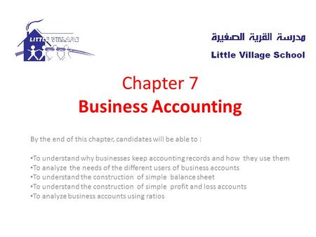 Chapter 7 Business Accounting