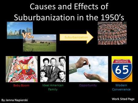 Causes and Effects of Suburbanization in the 1950’s
