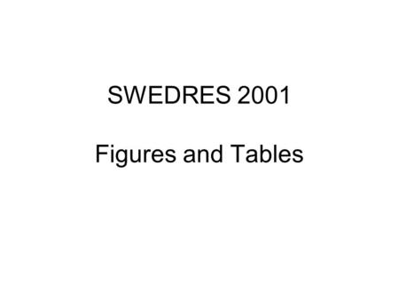 SWEDRES 2001 Figures and Tables. 3. Use of antimicrobials.