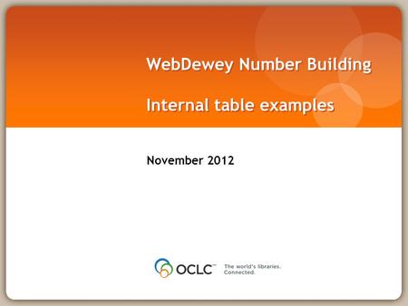 WebDewey Number Building Internal table examples November 2012.