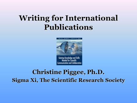Writing for International Publications