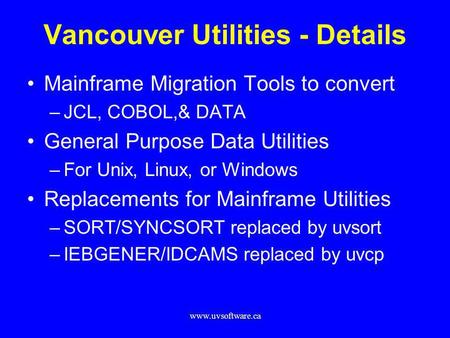 Vancouver Utilities - Details