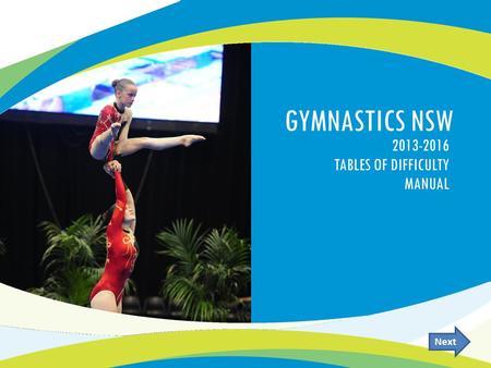 GYMNASTICS NSW 2013-2016 TABLES OF DIFFICULTY MANUAL Next.