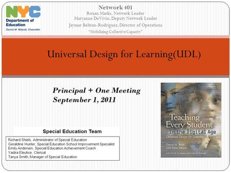 Universal Design for Learning(UDL)