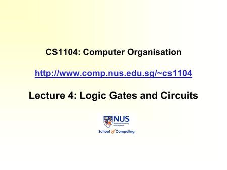CS1103 Digital Logic Design