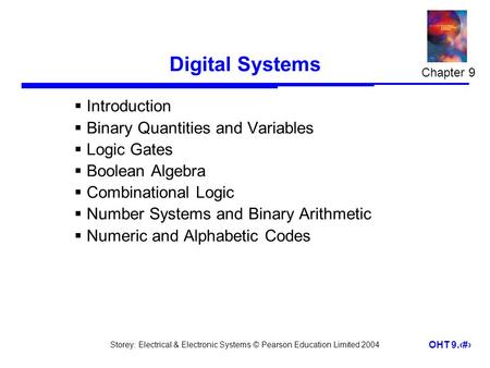 Digital Systems Introduction Binary Quantities and Variables