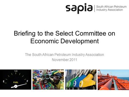 Briefing to the Select Committee on Economic Development The South African Petroleum Industry Association November 2011.