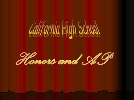 Cal Hi is Currently Offering 16 AP Courses in 6 Different Departments.