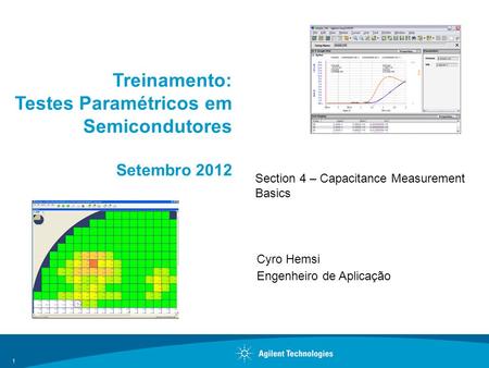 Treinamento: Testes Paramétricos em Semicondutores Setembro 2012