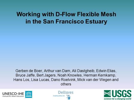 Working with D-Flow Flexible Mesh in the San Francisco Estuary