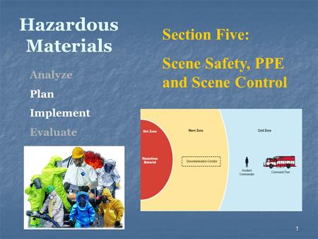 Hazardous Materials Section Five: Scene Safety, PPE and Scene Control