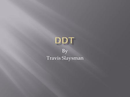 DDT By Travis Slaysman.