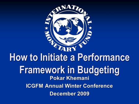 How to Initiate a Performance Framework in Budgeting