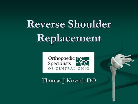 Reverse Shoulder Replacement