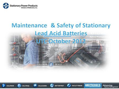 Maintenance & Safety of Stationary Lead Acid Batteries