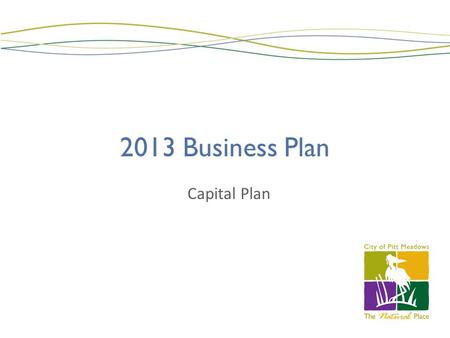 2013 Business Plan Capital Plan. Transportation Infrastructure 2013 Capital Project Budget of $1,875,000 Key Projects: – Traffic/pedestrian safety improvements.