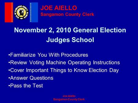 November 2, 2010 General Election