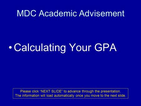 MDC Academic Advisement