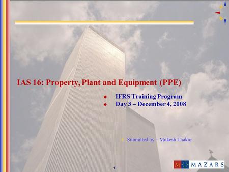 IAS 16: Property, Plant and Equipment (PPE)