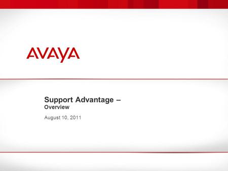 Support Advantage – Overview