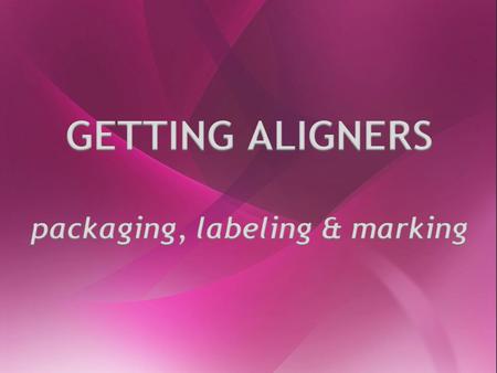 packaging, labeling & marking