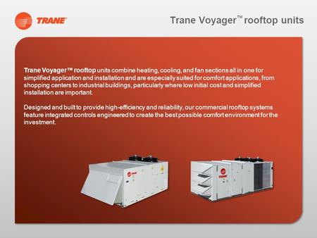 Trane Voyager™ rooftop units