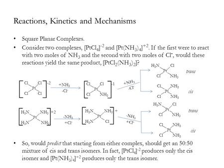 Reactions, Kinetics and Mechanisms