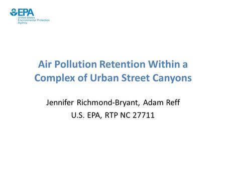 Air Pollution Retention Within a Complex of Urban Street Canyons