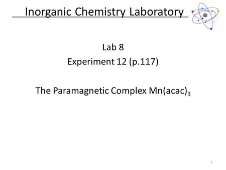 Inorganic Chemistry Laboratory