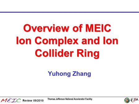Overview of MEIC Ion Complex and Ion Collider Ring