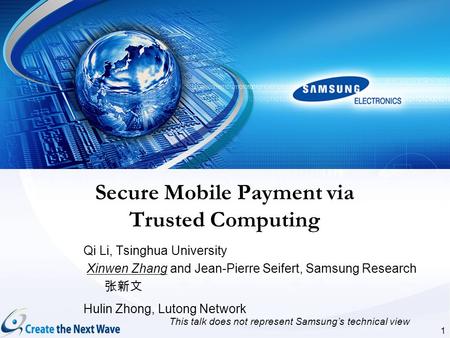 Secure Mobile Payment via Trusted Computing