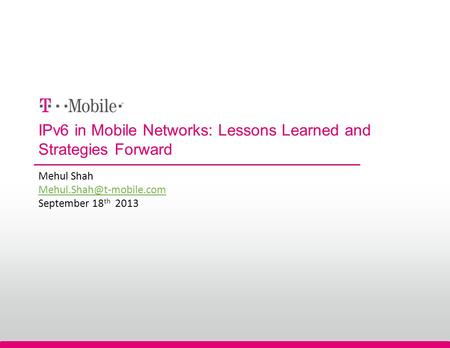 IPv6 in Mobile Networks: Lessons Learned and Strategies Forward