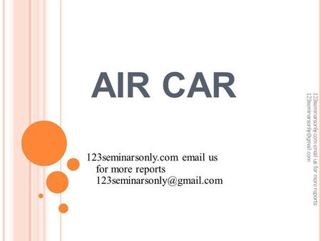 AIR CAR 123seminarsonly.com  us for more reports