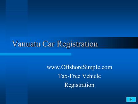 Vanuatu Car Registration