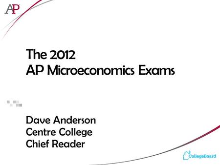The 2012 AP Microeconomics Exams