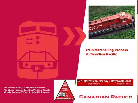 Train Marshalling Process at Canadian Pacific