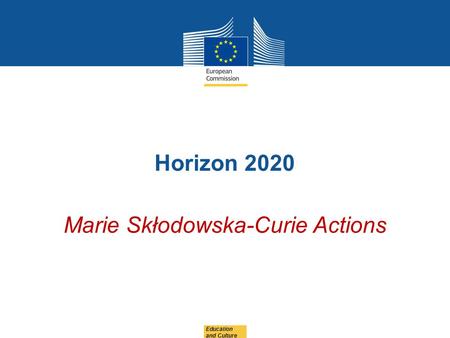 Horizon 2020 Marie Skłodowska-Curie Actions