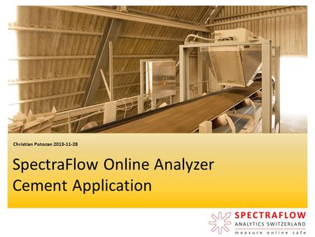 SpectraFlow Online Analyzer Cement Application